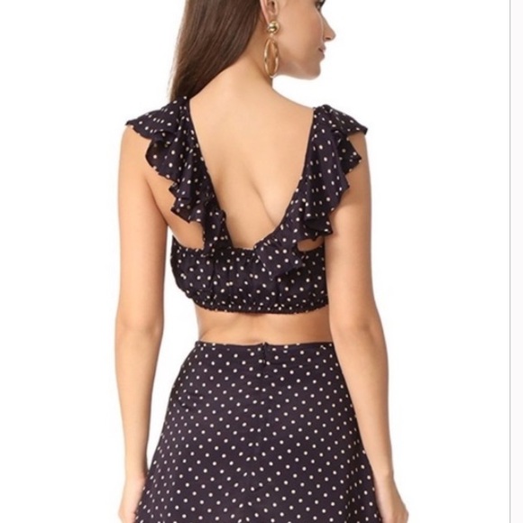 🤩 For Love And Lemons Polka Dot Crop Top - Picture 3 of 9